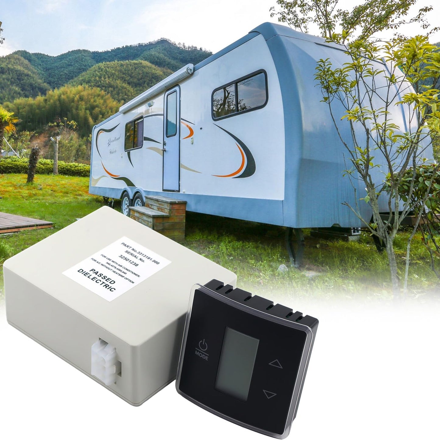 RV Wall Thermostat and Relay Box Heat Cool for Camper Air Conditioner K8405