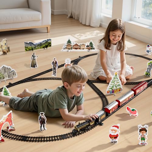 Electric Train Set for Kids with Lights and Sounds H492