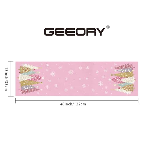 Christmas Table Runner 13x72 Inch, Red Winter Holiday Decor S612