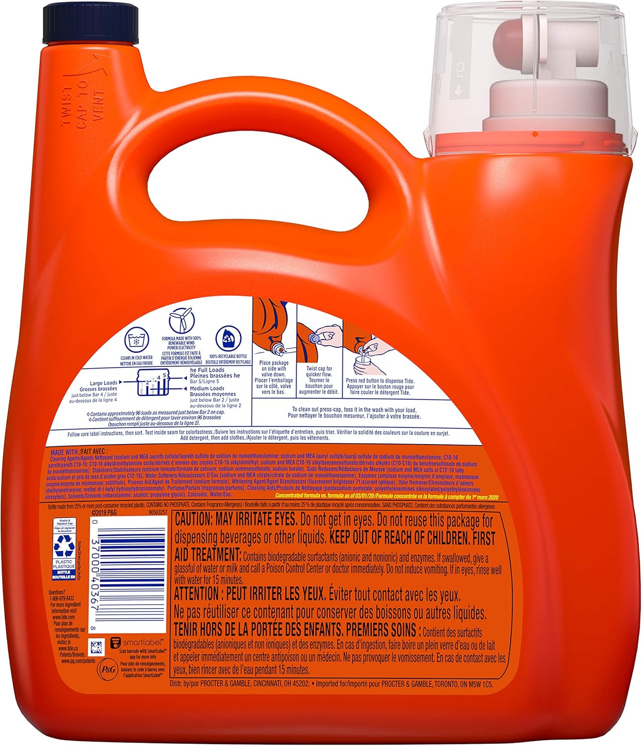 Laundry Detergent, Original, 96 Loads B49217