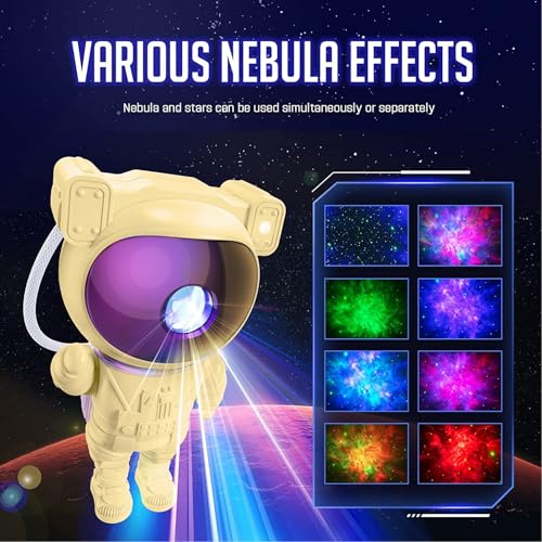 Astronaut Star Projector Night Light with Remote and Timer H43959