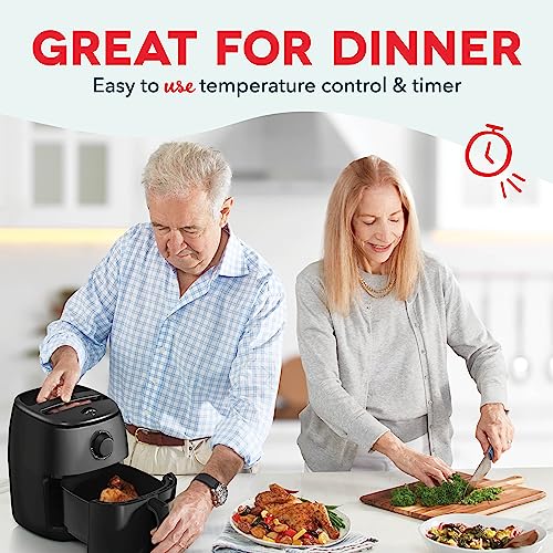 Electric Air Fryer Oven, 2.6 Qt., Grey, Compact, Auto Shut Off, 1000-Watt L764