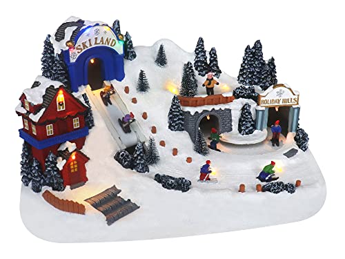 Lighted Musical Christmas Village Collectible Building Houses M7013