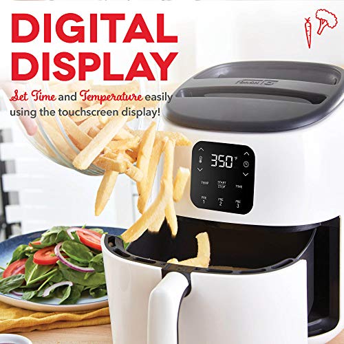 Electric Air Fryer Oven, 2.6 Qt., Grey, Compact Digital, 1000-Watt O882