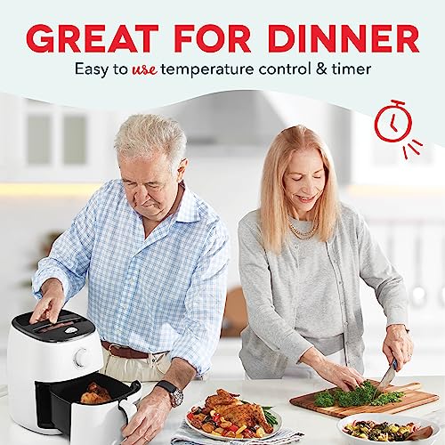 Electric Air Fryer Oven, 2.6 Qt., Grey, Compact, Auto Shut Off, 1000-Watt L764