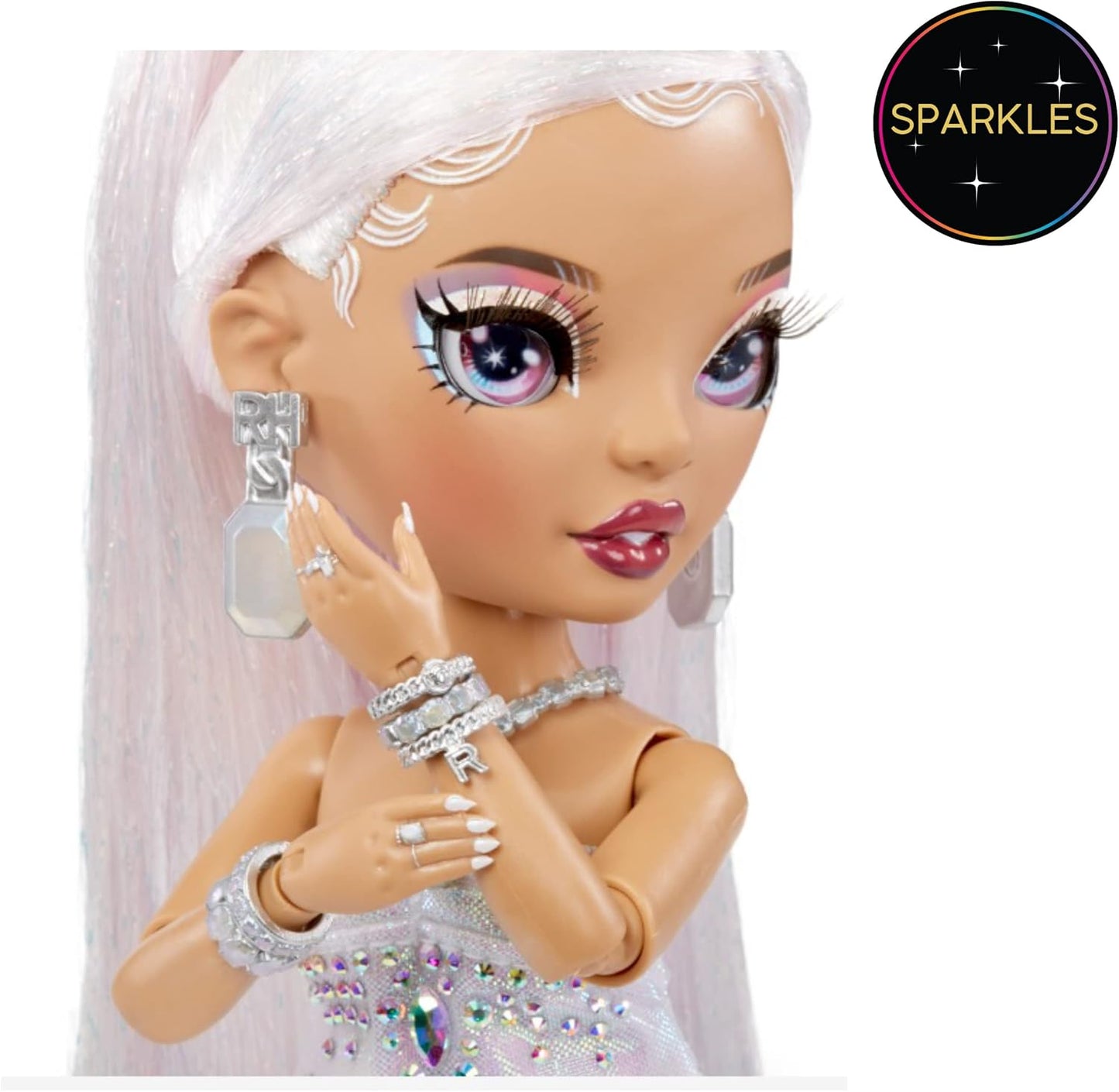 Rainbow High Doll with Multicolor Hair and Iridescent Gown I820892