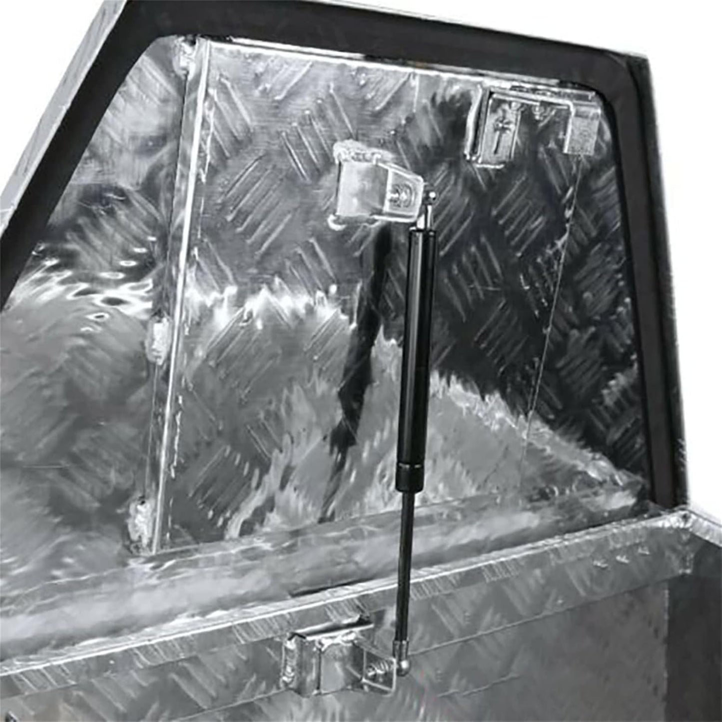 Aluminum Trailer Tongue Tool Box Diamond Tread with Lock & Keys Q982