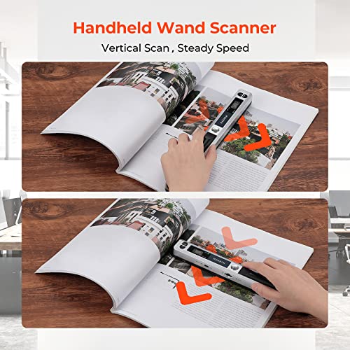 Portable Scanner for A4 Documents Photos, 900 DPI, Flat Scanning with 16G SD Card M143995