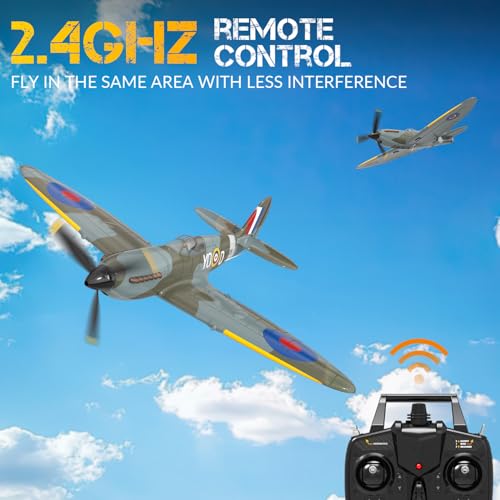 RC Plane 3 Channel Remote Control Airplane Fighter Toy, 2.4GHz 6-axis Gyro, Easy to Fly for Adults Kids Beginners Q215470
