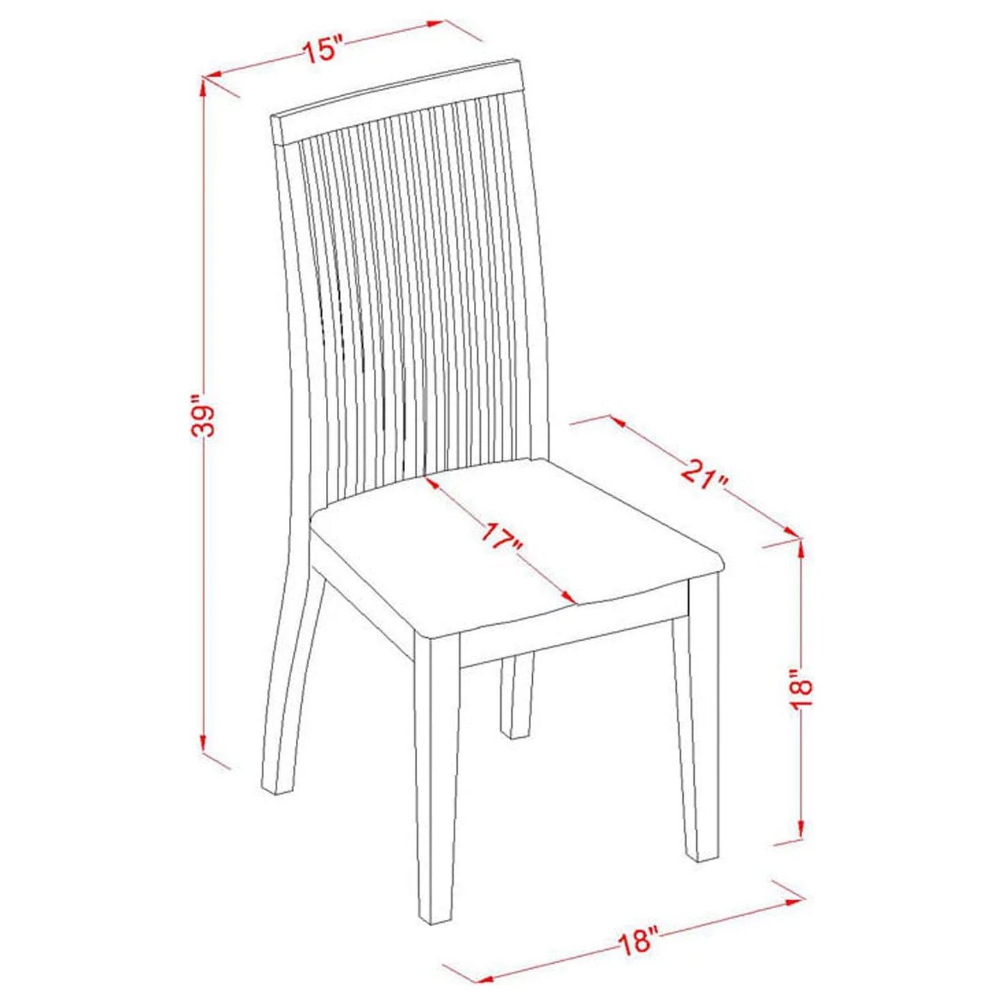 Linen White Wood Dining Chairs (Set of 2) C982290