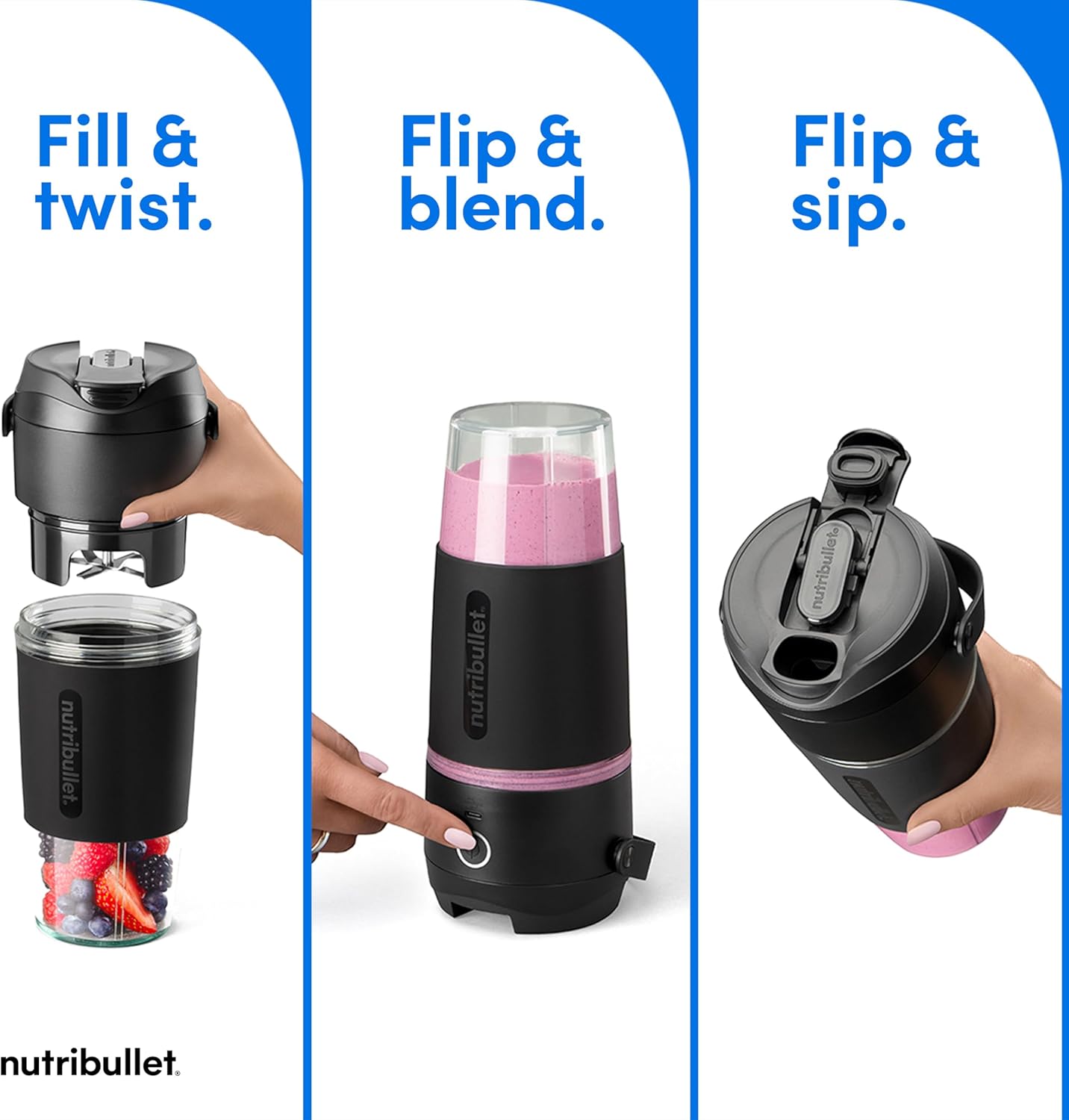 Portable Blender with Tritan Cup, Black W666