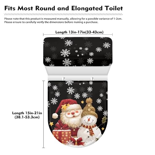 Christmas Toilet Lid and Tank Cover Set for Bathroom Decor Q334993