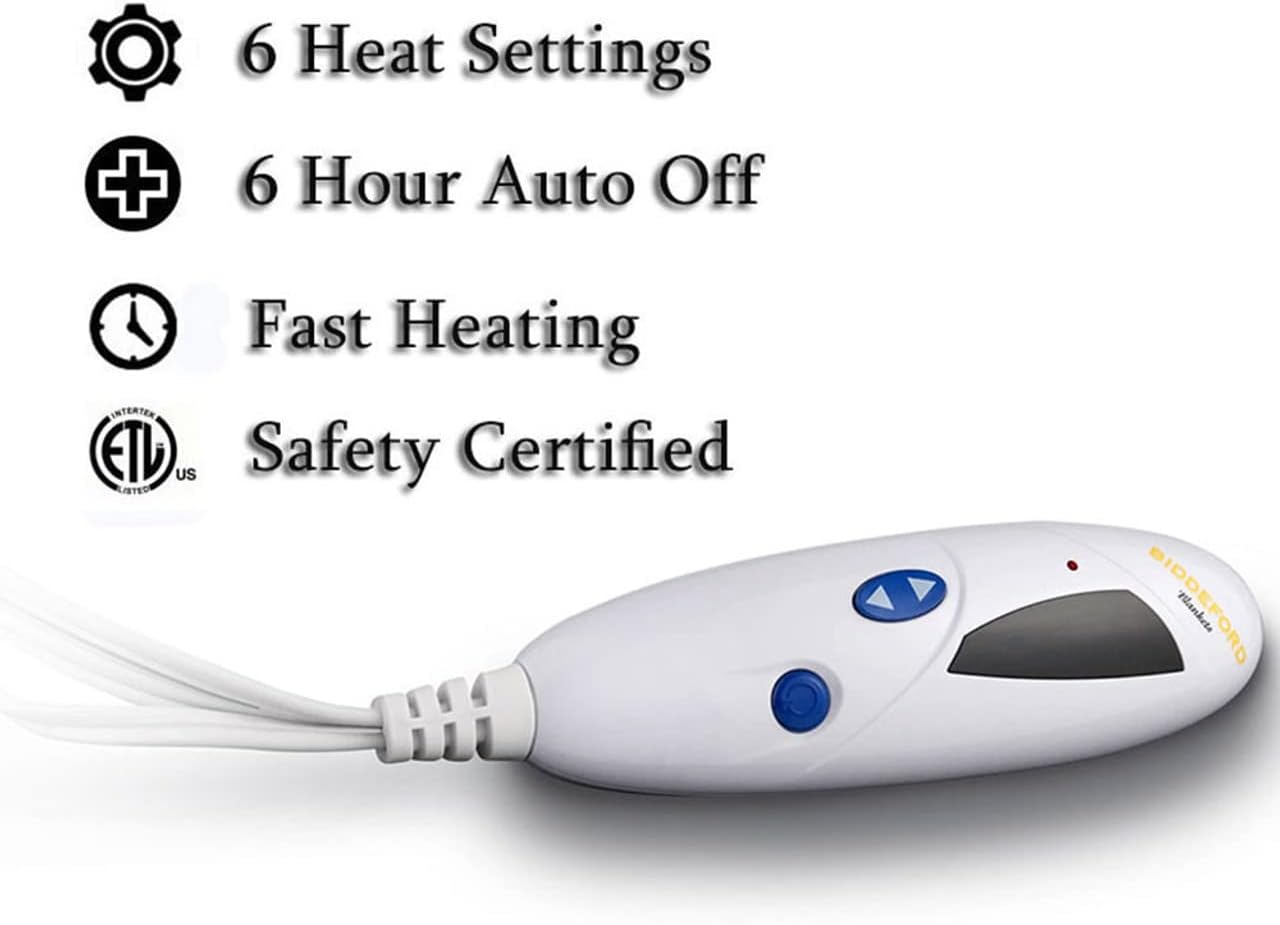 Microplush Electric Heated Throw Blanket with Adjustable Heat Settings M3658
