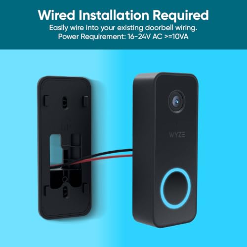 Video Doorbell v2, 2K Video, Two-Way Audio, Color Night Vision, Weatherproof, Works with Alexa & Google Assistant Y69495