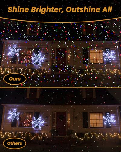 Christmas Laser Lights Outdoor, RGB Light Projector with Remote and Timer B893