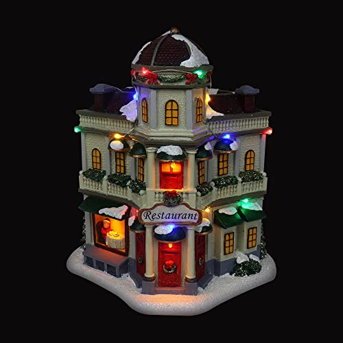 Lighted Musical Christmas Village Collectible Building Houses M7013