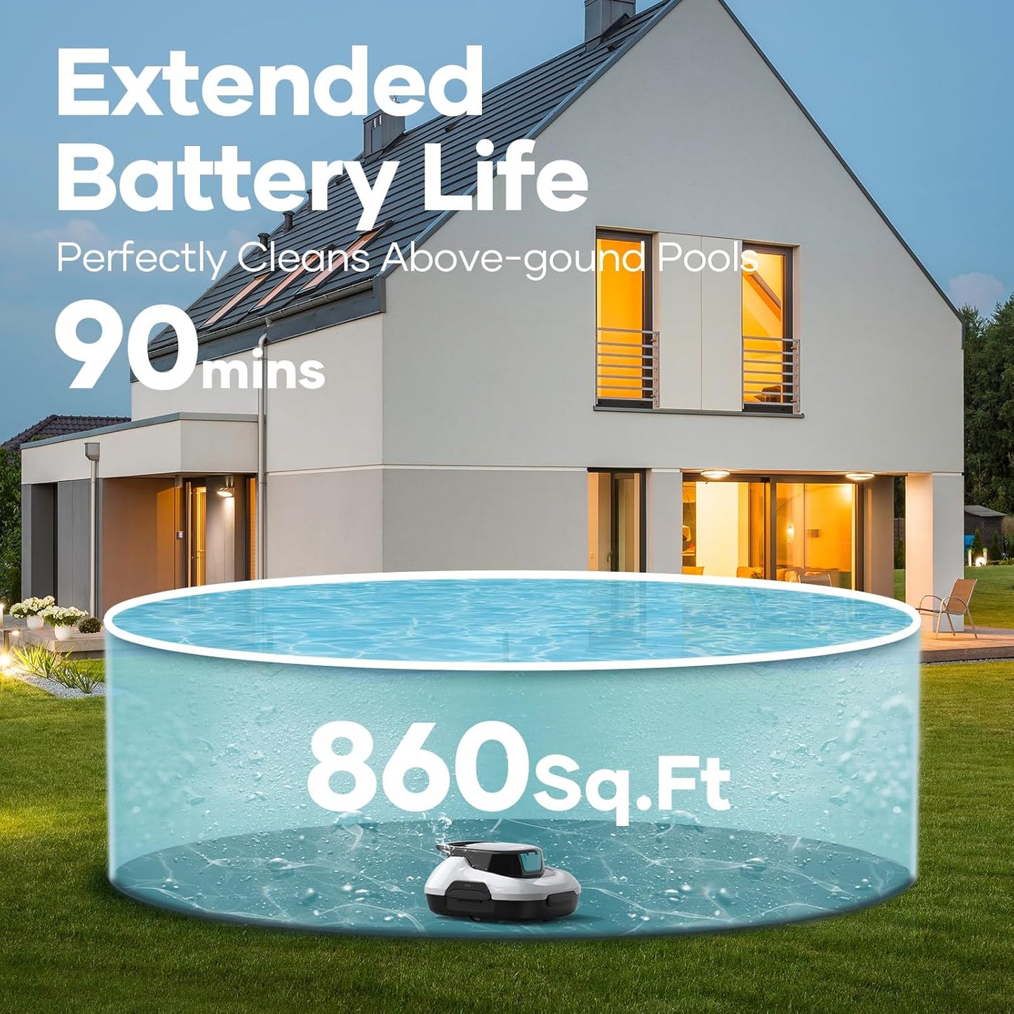 Robotic Pool Cleaner with Robotic Pool Skimmer K531609