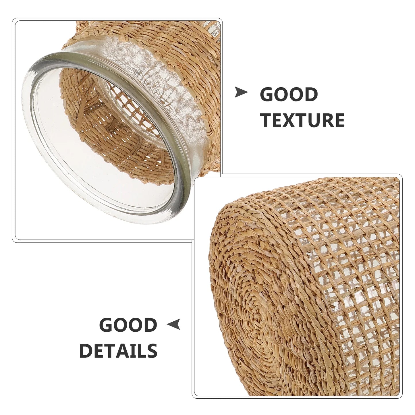 Rattan Glass Vase Centerpiece O524501