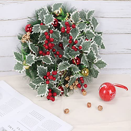 6.6 ft Christmas Garland with Faux Cedar and Glitter Berry H2007