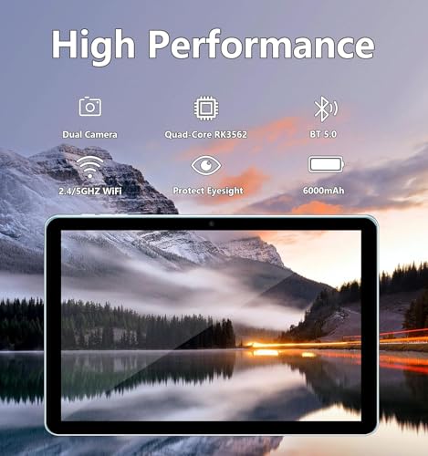 10 Inch Android Tablet with Keyboard Mouse, 6GB RAM 64GB ROM L2332