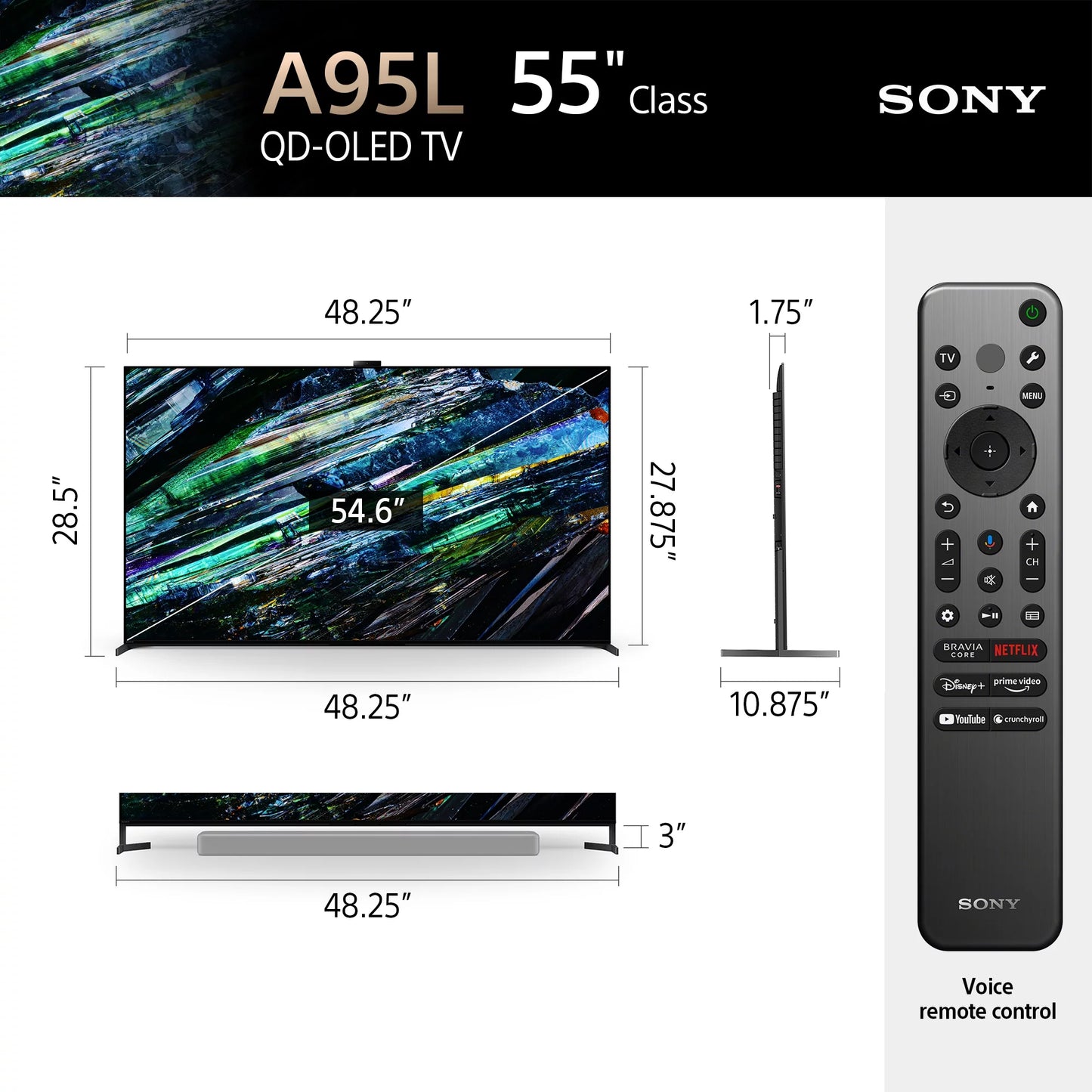 55" QD-OLED 4K HDR Smart TV with Google TV C855258