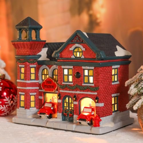 Christmas Ceramic Post Office Decoration with Lights V373655