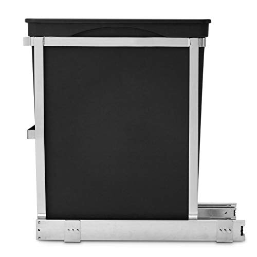 Dual Compartment Under Counter Recycling Bin and Trash Can E115