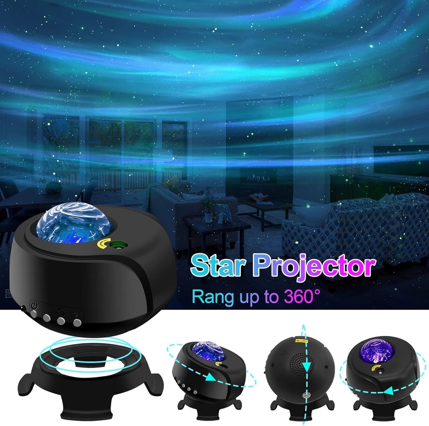 Galaxy Lights Projector with Changing Nebula Shapes R367182