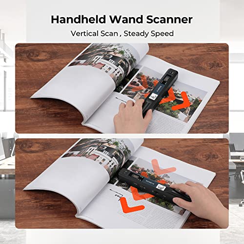 Portable Scanner for A4 Documents Photos, 900 DPI, Flat Scanning with 16G SD Card M143995