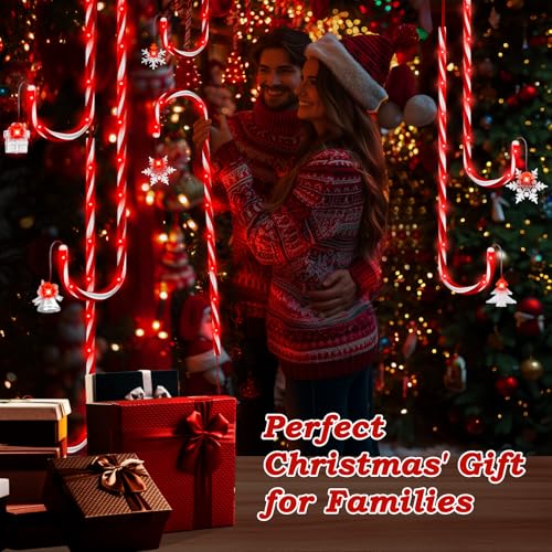 Solar Christmas Candy Cane Lights Outdoor, 20 Pack 110 LED, 8 Modes G703703