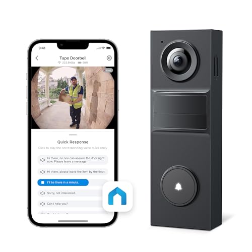Smart Video Doorbell Camera Wired, 2K 5MP, Color Night Vision, 180° FOV, 2-Way Audio, AI Detection, Cloud & SD Card Storage L4891
