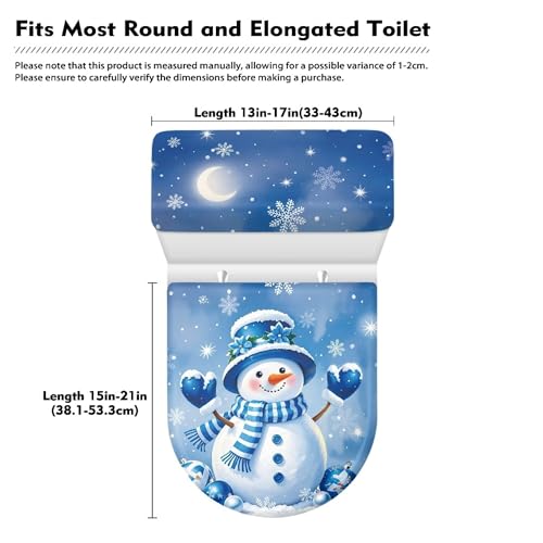 Christmas Toilet Lid and Tank Cover Set for Bathroom Decor Q334993