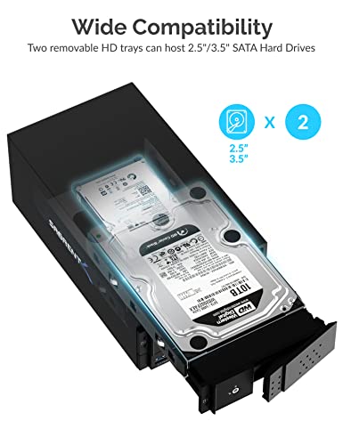 USB 3.2 5-Bay SATA Hard Drive Docking Station, Trayless, USB-C 10Gbps P669
