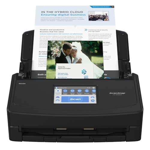 Wireless Document Scanner with Touchscreen and Auto Document Feeder I397