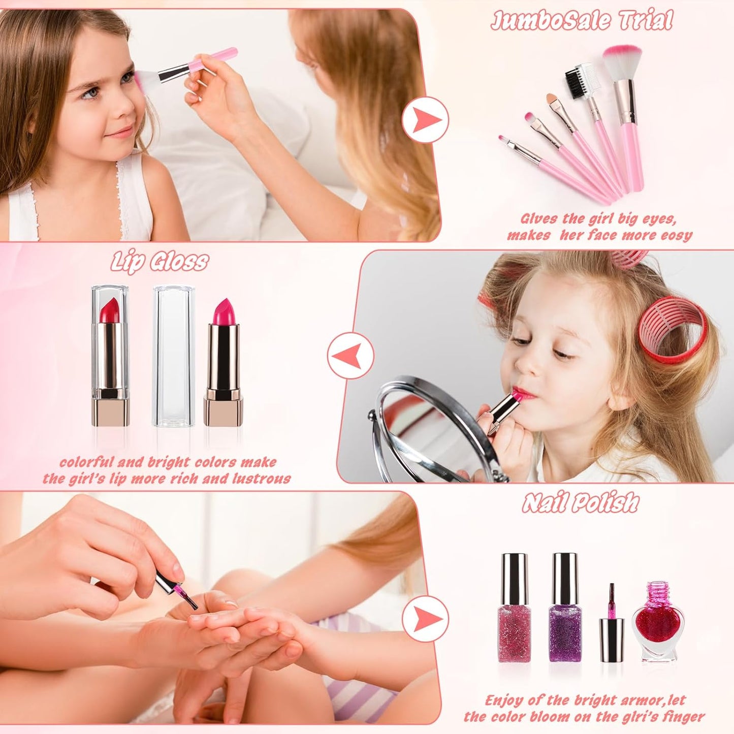Washable Kids Makeup Kit Pretend Play Toy for Girls P14651