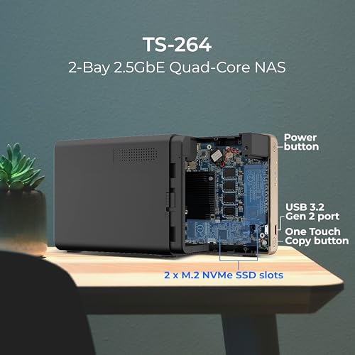 4 Bay Desktop NAS with Intel Celeron Quad-core Processor and Dual 2.5GbE F683073