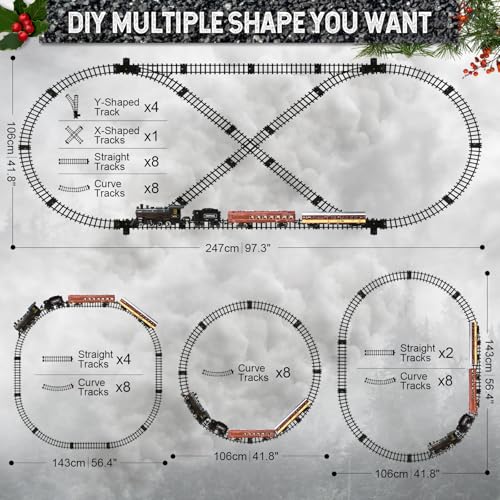 Remote Control Train Set with Lights and Sounds for Kids S368833