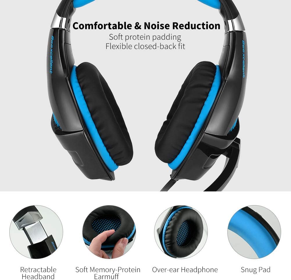 Gaming Headset with Noise Cancelling Mic for Xbox, PS4, Switch, PC R4023