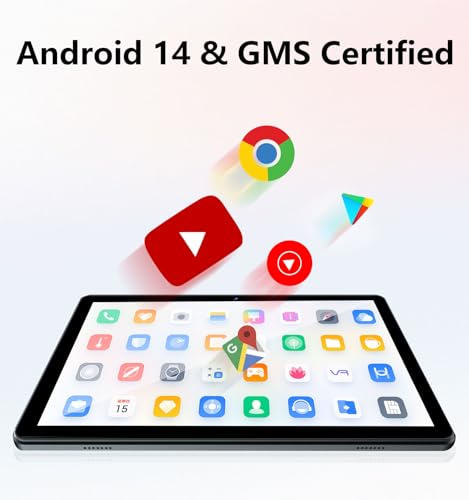 10 Inch Android Tablet with Keyboard Mouse, 6GB RAM 64GB ROM L2332