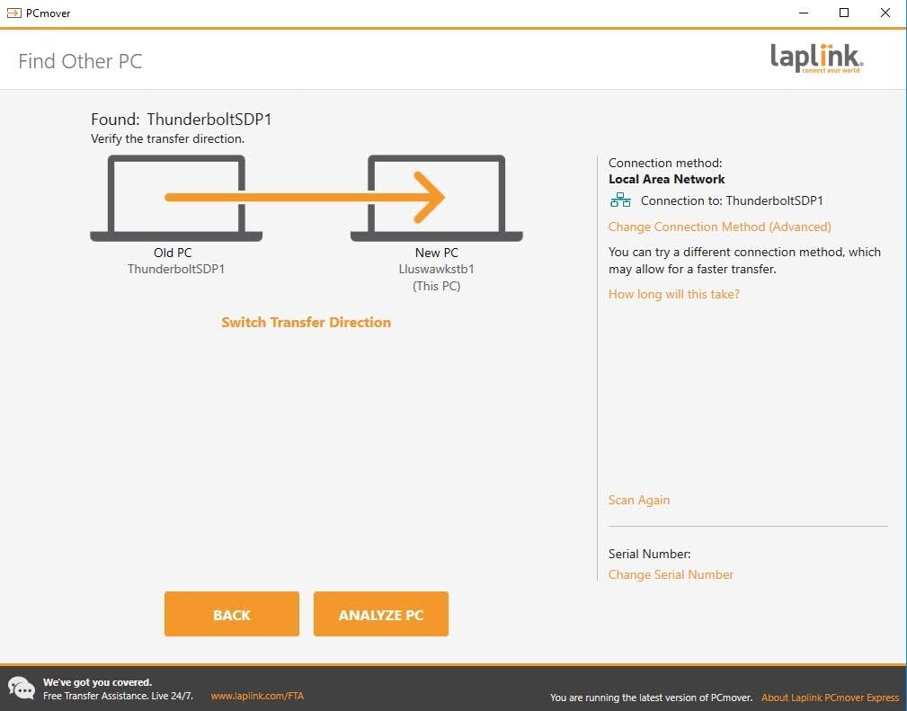 PCmover Express - Move Files and Settings to New PC Q554