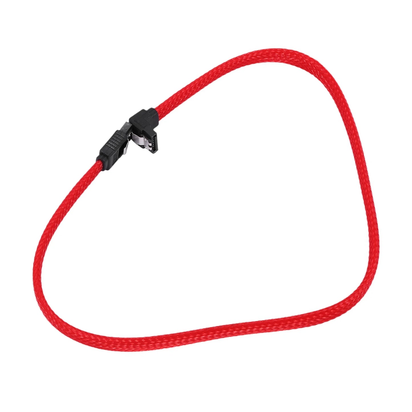 Right Angle SATA3 7Pin Data Cable 50CM Nylon Sleeved A1363