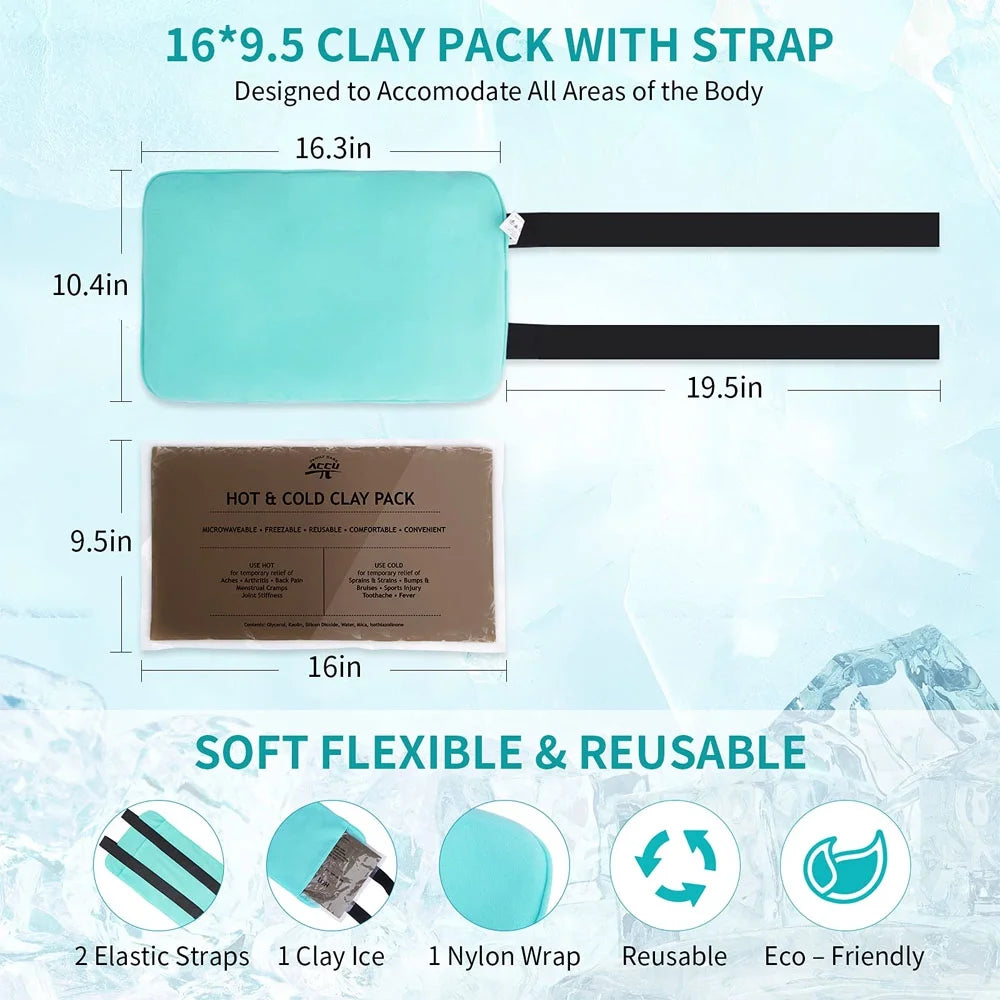 Reusable Clay Ice Pack with Strap for Pain Relief A65380