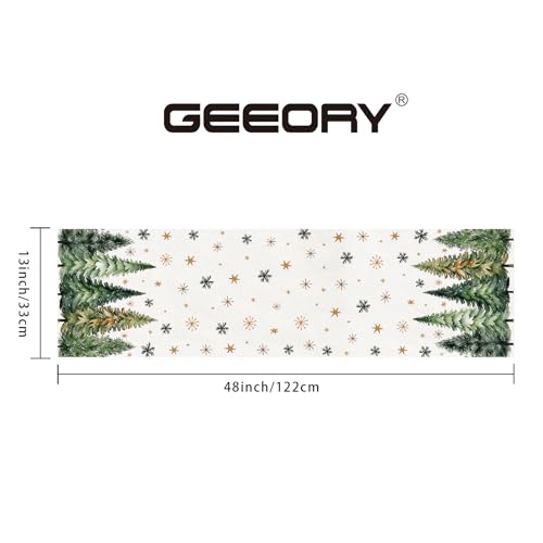 Christmas Table Runner 13x72 Inch, Red Winter Holiday Decor S612