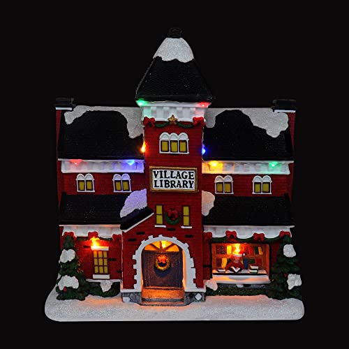 Lighted Musical Snow Village with Animated Kids Sledding A910926