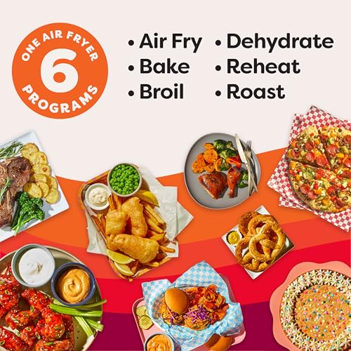 Air Fryer 4QT with 6-in-1 Functions, Stainless Steel B7840