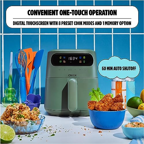 8 QT Digital Air Fryer with Touch Screen and TurboCrisp Technology F231