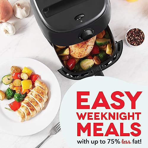 Electric Air Fryer Oven, 2.6 Qt., Grey, Compact, Auto Shut Off, 1000-Watt L764