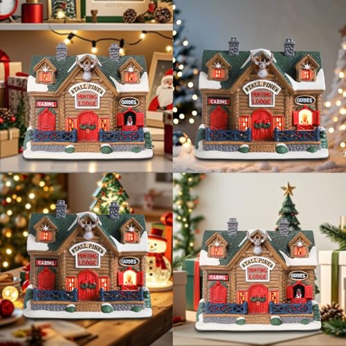 Lighted Ceramic Christmas Village Houses Indoor Decor O58573