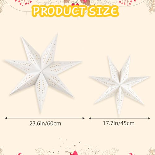 Christmas Paper Snowflake Lanterns with LED Lights for Holiday Party Decor Q23741