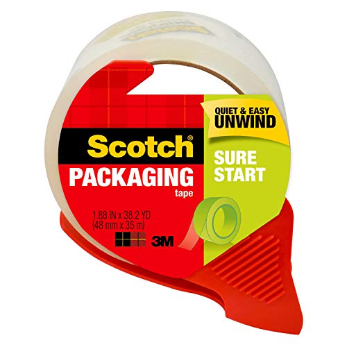 Shipping Packaging Tape, 1.88" x 38.2 yd, Clear, 1 Roll Z9207